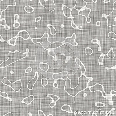 Natural white gray french woven linen texture background. Old ecru flax fiber seamless pattern. Organic flecked streak Stock Photo