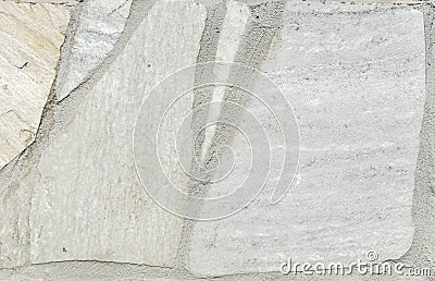 Natural white gray pavement stone for floor, wall or path. Stock Photo