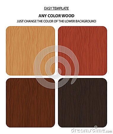 Natural wooden background Vector Illustration