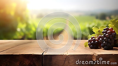 Natural wooden countertop, which remains empty, waiting for a product to be placed on it for presentation. Stock Photo