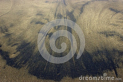 Naturally formed sand beach Stock Photo
