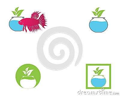 Nature aqua scape logo vector Vector Illustration