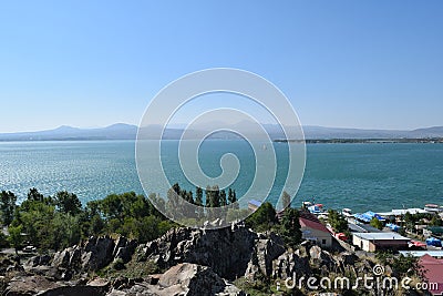 Nature of Armenia.Lake Sevan Editorial Stock Photo