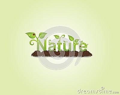 Nature caption Vector Illustration