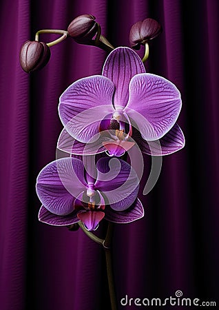 Nature colorful blossom blooming orchid flora pink plant beauty petal flowers violet botanical Stock Photo