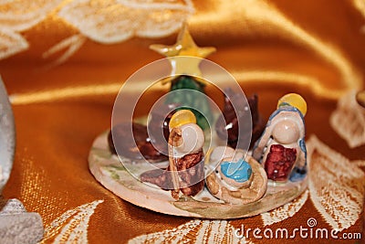 Nature creates the Nativity - Christmas - Small Nativities from all over the World Stock Photo