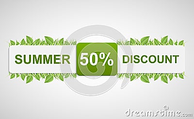 Nature discounted tag. Vector Illustration