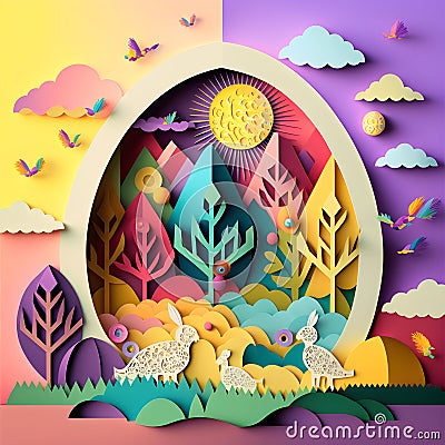 Nature Easter Egg. Stock Photo