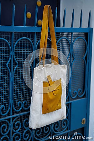 Nature eco-friendly grocery shopping bag, Stock Photo