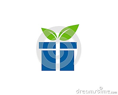 Nature Eco Gift Icon Logo Design Element Vector Illustration