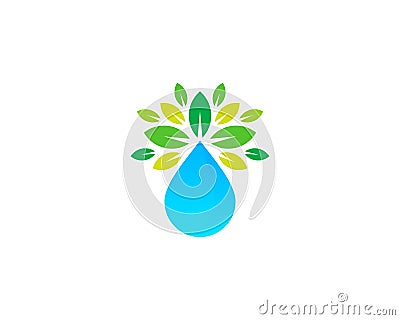 Nature Eco Water Icon Logo Design Element Vector Illustration