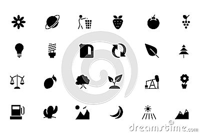 Nature and Ecology Colored Icons 2 Stock Photo
