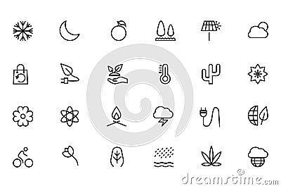 Nature and Ecology Colored Icons 3 Stock Photo