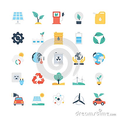 Nature and Ecology Vector Icons 1 Stock Photo