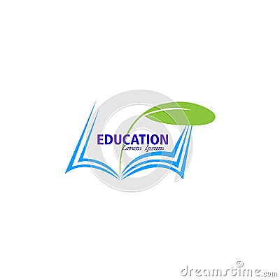 nature education logo icon design, vector illustration Cartoon Illustration