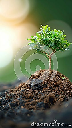 Nature embrace Love for the world symbolized by a tree Stock Photo