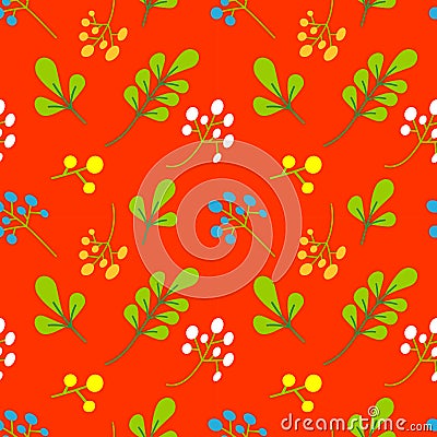 Nature flower illustration seamless pattern background vector Vector Illustration