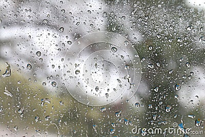 fresh wet background with water raindrops transparency on glass window mirror glass Stock Photo