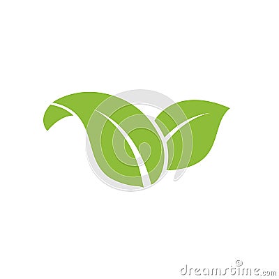 nature green leaf element vector icon. green leaves vector symbol Vector Illustration