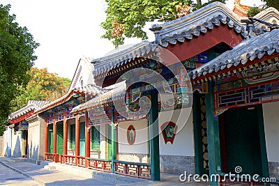 Chinese alleys in Zhongshan Park, Beijing Stock Photo