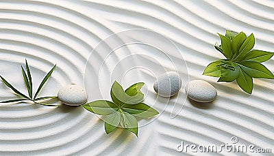 Nature harmony, balance, and beauty bring relaxation generated by AI Stock Photo