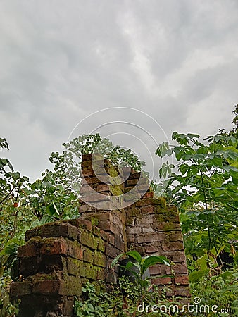 nature has devoured the ruins of this old building, but its memories have never been swallowed up Stock Photo