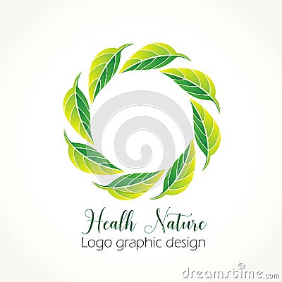 Nature healthy ecological leaves logo clipart image design Vector Illustration