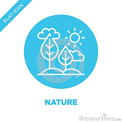 nature icon vector from healthy life collection. Thin line nature outline icon vector illustration. Linear symbol for use on web Vector Illustration