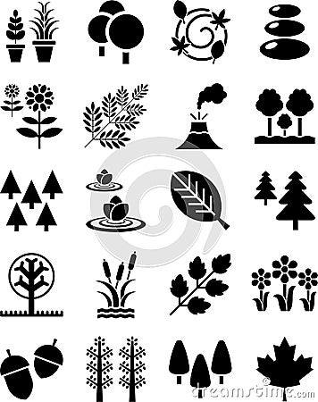 Nature icons Vector Illustration