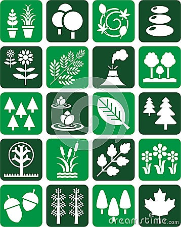 Nature icons Vector Illustration