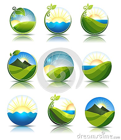 Nature icons Vector Illustration