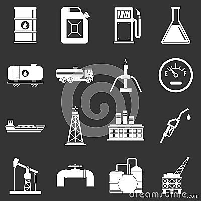 Nature items icons set grey vector Vector Illustration