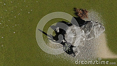 Nature. Kopozicija from boulders and wild gems. Stock Photo