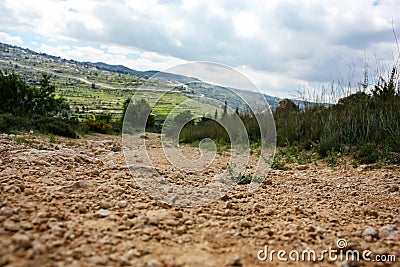 Trek in Israel Stock Photo