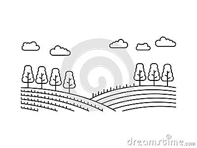 Nature Landscape Rural Vector Illustration