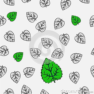 nature leaf anomaly Seamless pattern Vector Illustration