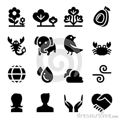 Nature & Life icon set vector illustration design Vector Illustration