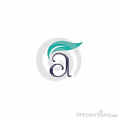A Nature Logo Symbol. Letter A leaf logo Vector Illustration