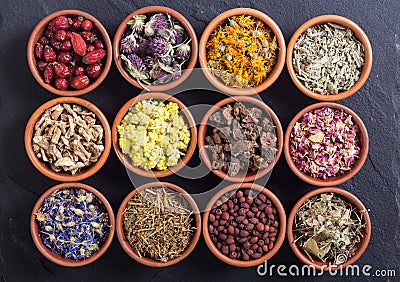 Mix of herbs Stock Photo