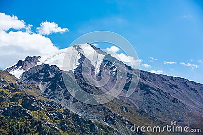 Nature near Big Almaty Lake, Tien Shan Mountains in Almaty, Kazakhstan,Asia Stock Photo