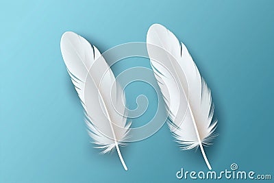 Nature pattern white feathers bird blue animal fluffy abstract wing space background copy soft Stock Photo