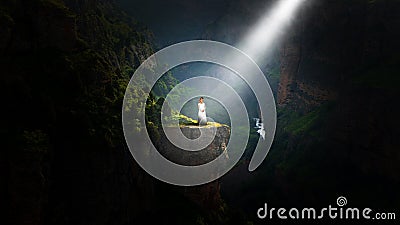 Nature, Peace, Hope, Love, Spiritual Rebirth, Girl Stock Photo