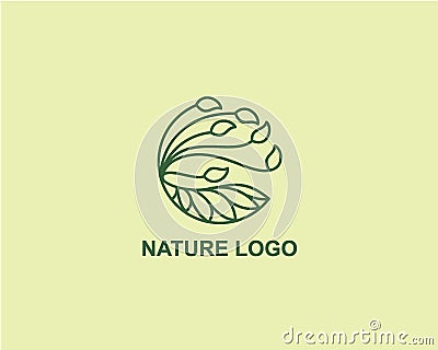 Nature Plant logo design concept, Agriculture Business logo design template Vector Illustration