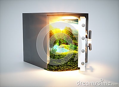 Nature protection concept Stock Photo