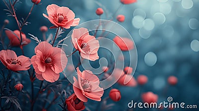 Nature’s bloom cradles your words in this card. Stock Photo