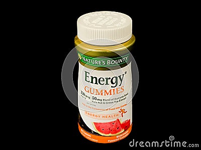 Nature`s Bounty Energy Gummies Editorial Stock Photo