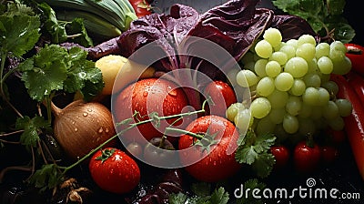 Nature's exquisite details, in a close-up canvas of vegetables Stock Photo