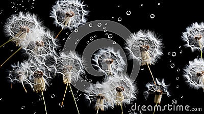 a dandelion in its various stages Stock Photo