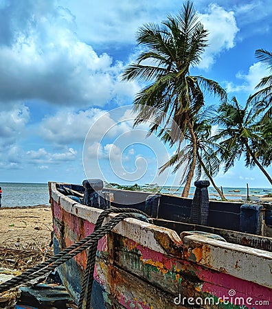 Nature scenic view of Rameswaram bech Stock Photo