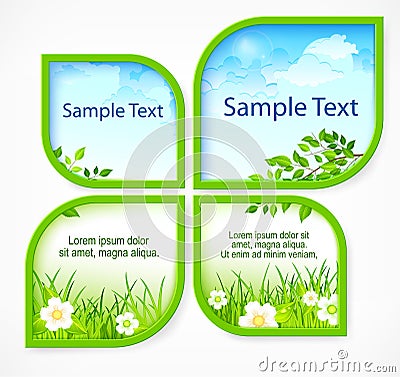 Nature spring banners Vector Illustration